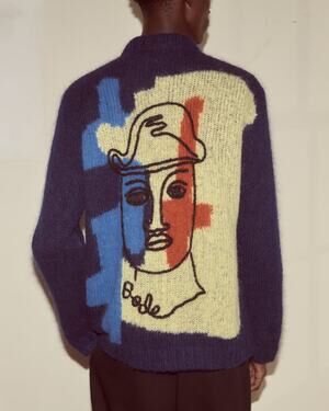 BODE Chapeau Cardigan Multicolor Alpaca rare! size XXL